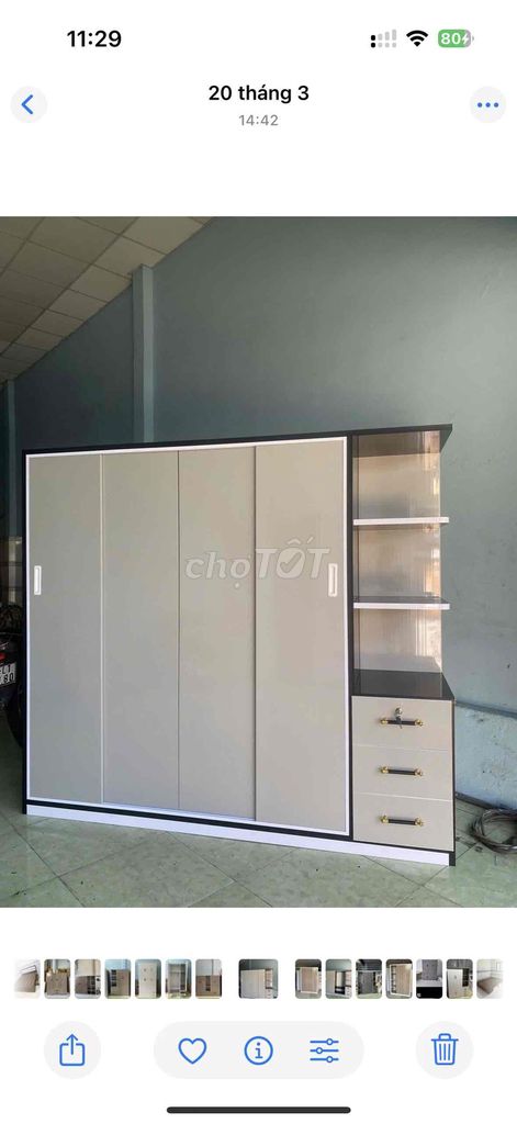 Tủ quần áo Nhựa Đài Loan 2m05x1m8. Mua bán Tủ, kệ gia đình tại Huyện Nhà Bè Tp Hồ Chí Minh được đăng bởi Hong Le hình 1
