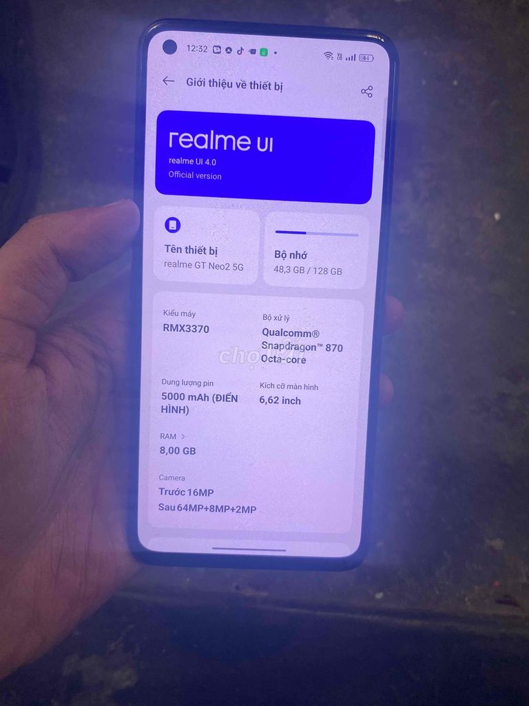 Realme GT Neo 2 8GB/128GB Xanh lá. Mua bán Điện thoại tại Thành phố Thủ Dầu Một Bình Dương được đăng bởi nguyen lam hình 1