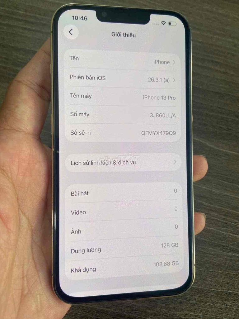 iPhone 13 Pro 128GB QT Gold  98. Mua bán Điện thoại tại Thành phố Thủ Đức Tp Hồ Chí Minh được đăng bởi Bin Bill hình 1