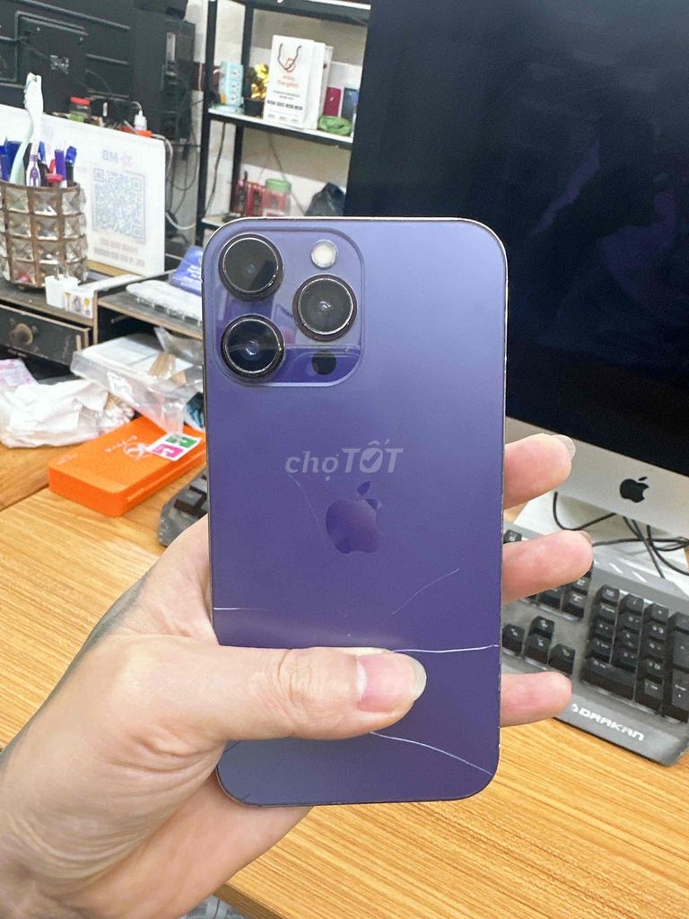 iphone xr độ 14 pro tím 64gb pin 100%