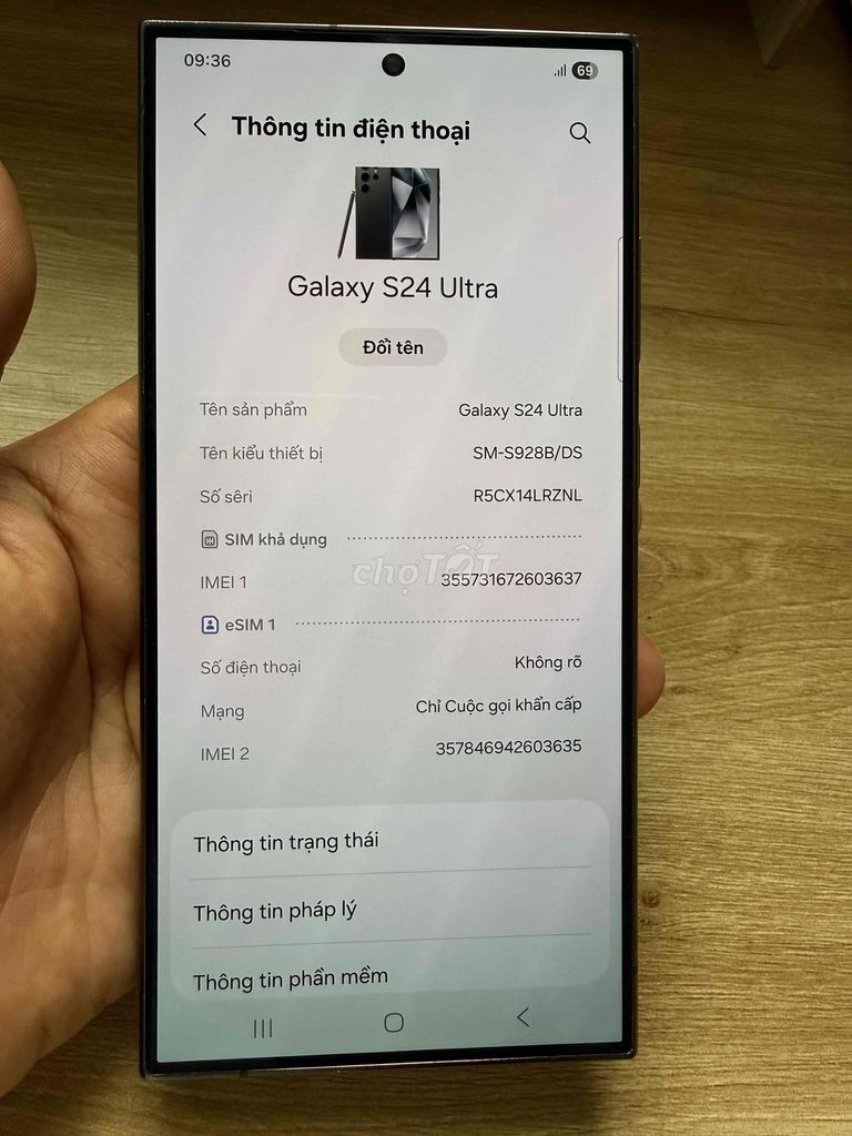 Samsung Galaxy S24 Ultra 512GB Đen 2 sim vật lý. Mua bán Điện thoại tại Quận Bình Tân Tp Hồ Chí Minh được đăng bởi Phan Viet Tu hình 1