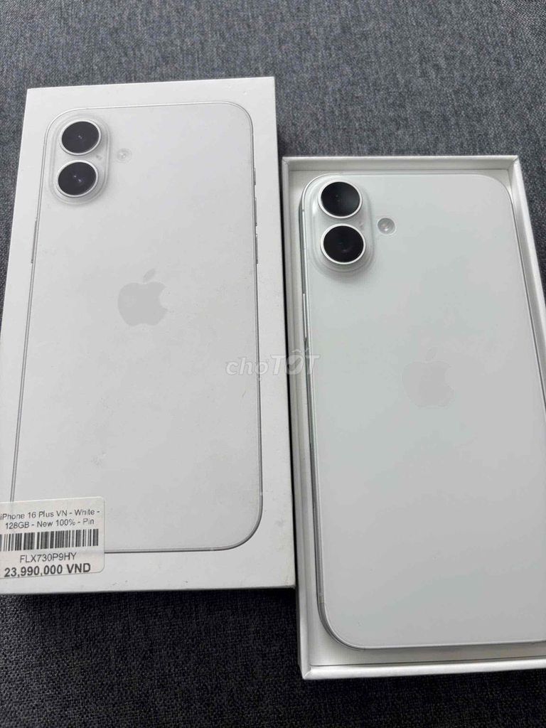 16 Plus 128GB Trắng Vn Pin 100 Sạc 4L Bh 12T Keng. Mua bán Điện thoại tại Quận Ninh Kiều Cần Thơ được đăng bởi Quý Mobile Cần thơ hình 1