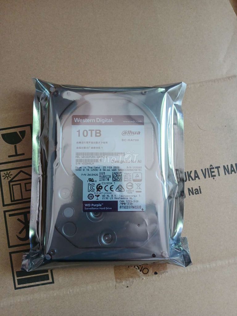 Ổ cứng HDD 10TB Tím Đã dùng. Mua bán Linh kiện (RAM, Card...) tại Huyện Hóc Môn Tp Hồ Chí Minh được đăng bởi Chính hình 1