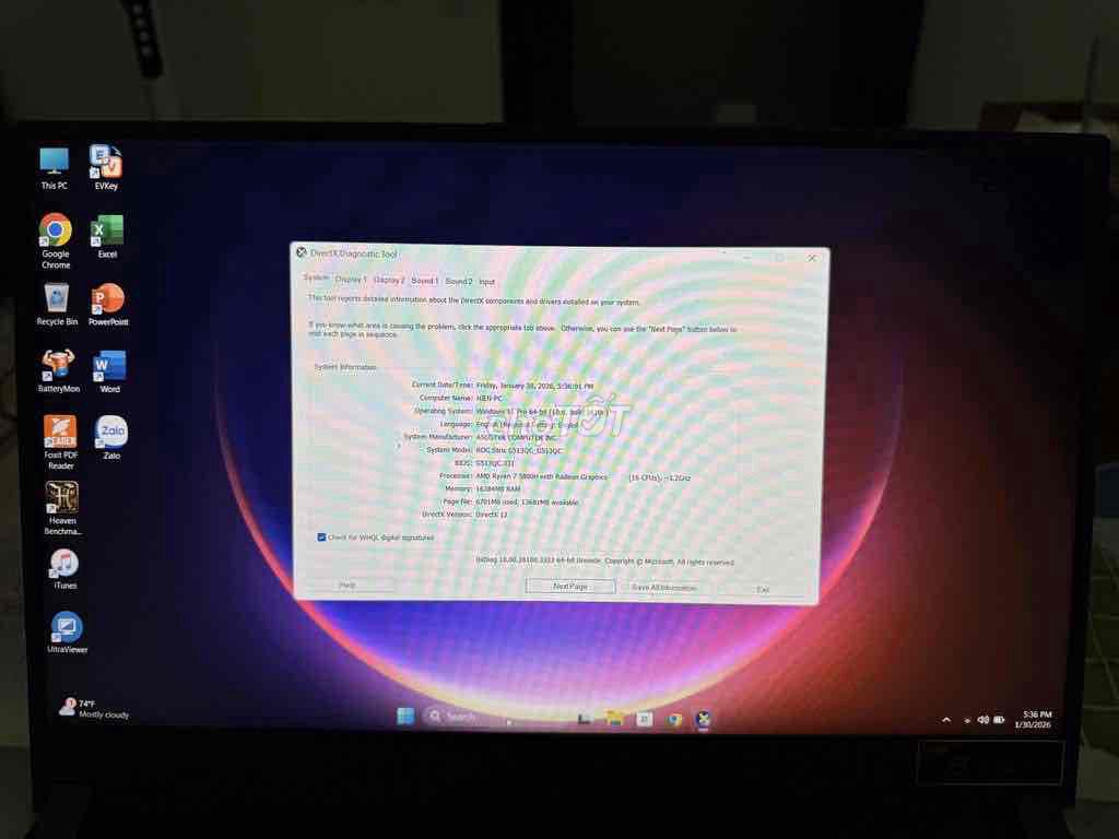 Bán laptop  ASUS Rog Strix G513QC. Mua bán Laptop tại Quận Hải Châu Đà Nẵng được đăng bởi Nguyễn Hiến hình 1
