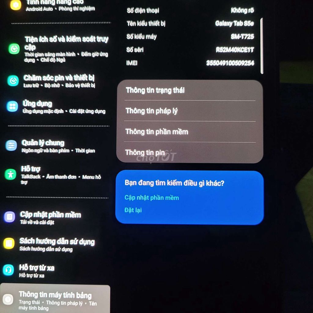 Samsung Galaxy Tab S5e 4GB/64GB. Mua bán Máy tính bảng tại Thành phố Thủ Đức Tp Hồ Chí Minh được đăng bởi minh minh hình 1