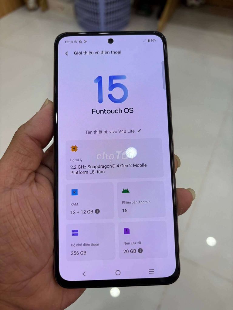 Vivo V40 Lite 5G 8GB/256GB. Mua bán Điện thoại tại Thành phố Sóc Trăng Sóc Trăng được đăng bởi Bắp  hình 1