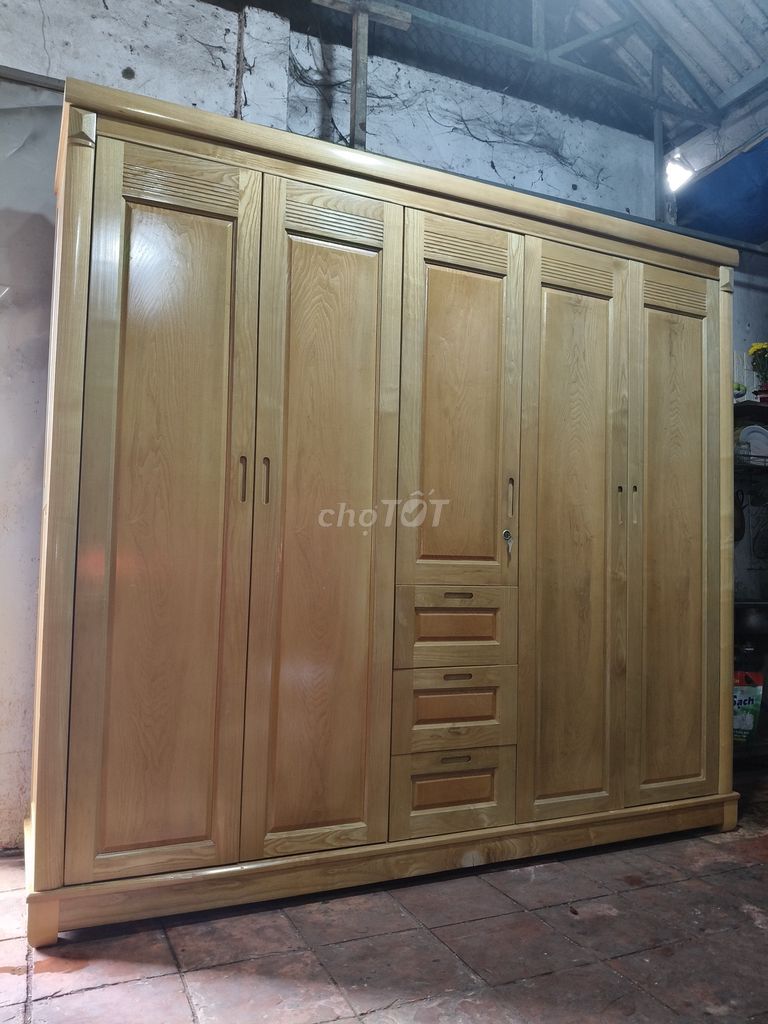 Tủ quần áo gỗ sồi 2m40x2m15. Mua bán Tủ, kệ gia đình tại Huyện Hóc Môn Tp Hồ Chí Minh được đăng bởi Hieu Nguyen hình 1