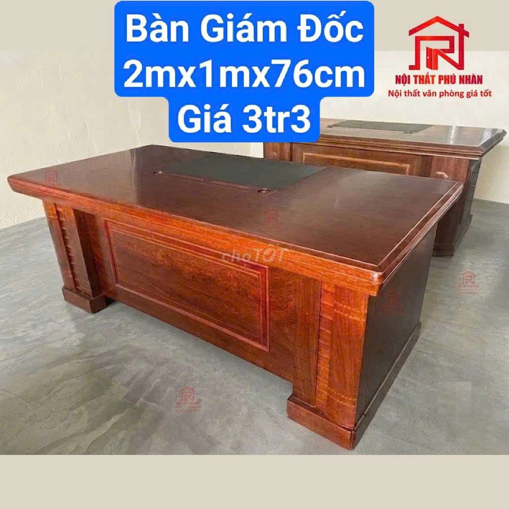 Bàn giám đốc Nội Thất Phú Nhân Gỗ Nâu. Mua bán Bàn ghế tại Quận Bình Thạnh Tp Hồ Chí Minh được đăng bởi Kho Thanh Lý Phú Nhàn hình 1