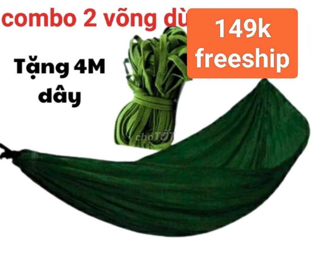 võng dù lạnh kèm dây miễn ship