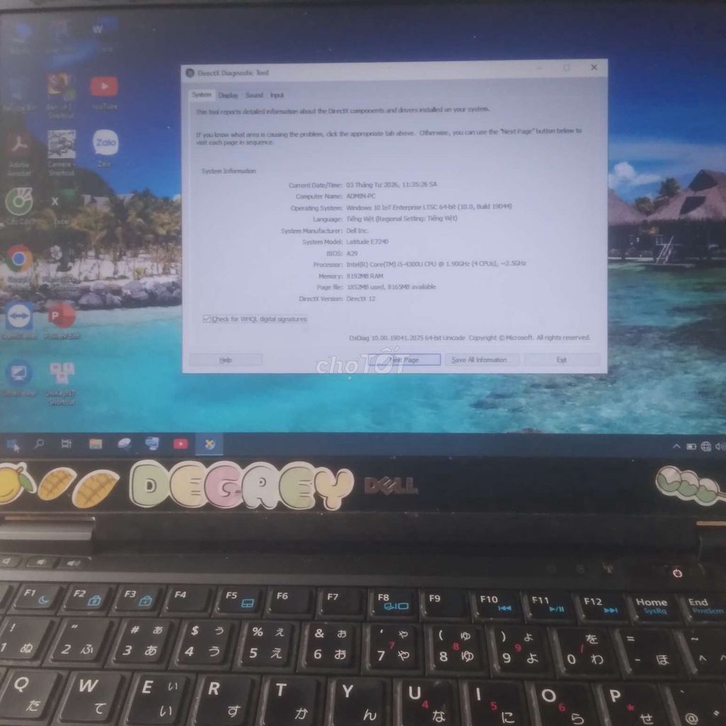 Dell Latitude E7240 i5-4300U 12.5 inch 8GB. Mua bán Laptop tại Huyện Hóc Môn Tp Hồ Chí Minh được đăng bởi Thanh Bình hình 1