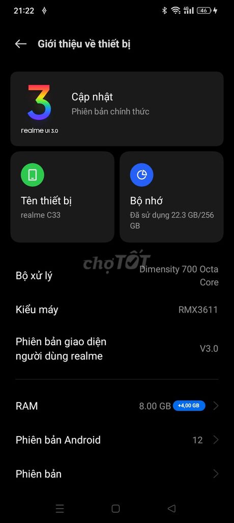Realme C33 256GB. Mua bán Điện thoại tại Huyện Cao Lãnh Đồng Tháp được đăng bởi Nguyên Nguyễn hình 1
