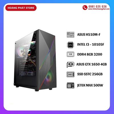 PC GAMING H510, I3-10105F, 8G, 256G, 1650 4G, 500W