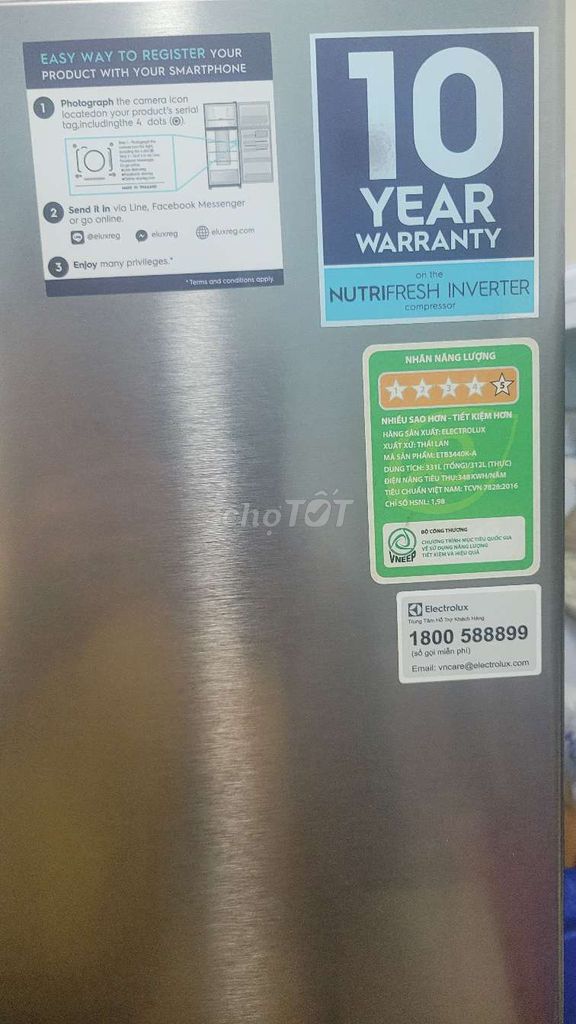 Tủ lạnh Electrolux ETB3400K-A 331L. Mua bán Tủ lạnh tại Quận 8 Tp Hồ Chí Minh được đăng bởi Huỳnh Đồng Tâm hình 1