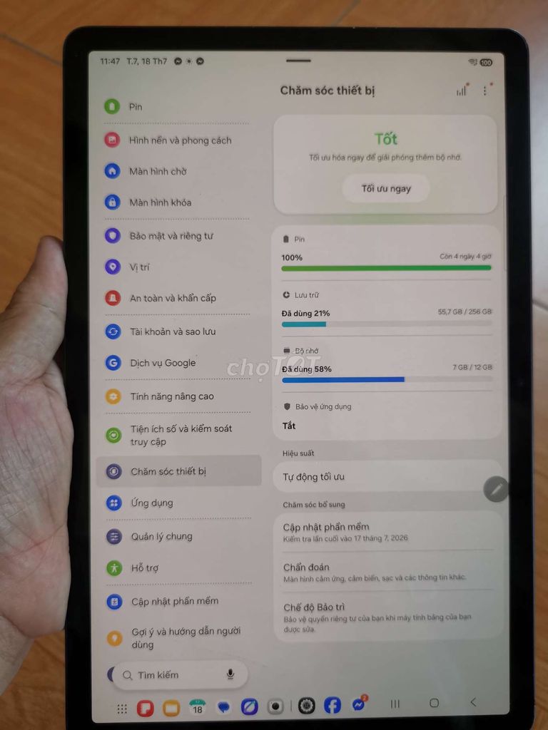 Samsung Galaxy Tab S9 12GB/256GB Đen Đã sử dụng. Mua bán Máy tính bảng tại Thành phố Hải Dương Hải Dương được đăng bởi Đinh Tấn hình 1