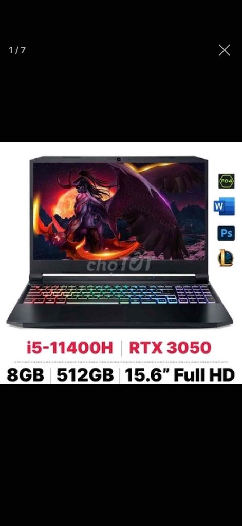 Acer Nitro 5 i5-11400H RTX 3050 15.6 inch. Mua bán Laptop tại Thành phố Thủ Dầu Một Bình Dương được đăng bởi Tuấn Nguyễn hình 1