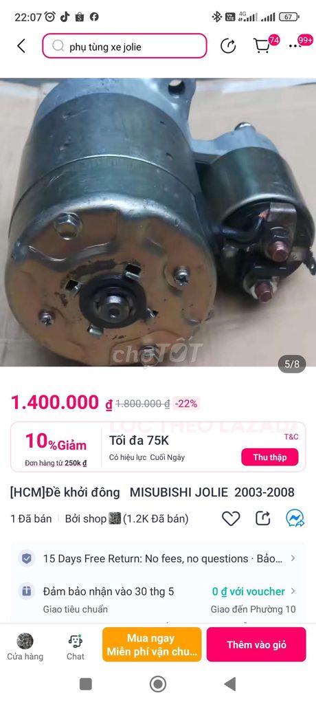 Moter đề xe Mitsubishi Jolie 2000-2006 zin tháoxe. Mua bán Phụ tùng xe tại Quận Tân Bình Tp Hồ Chí Minh được đăng bởi  37A Hồng lạc phường 10 Quận Tân Bình  hình 1