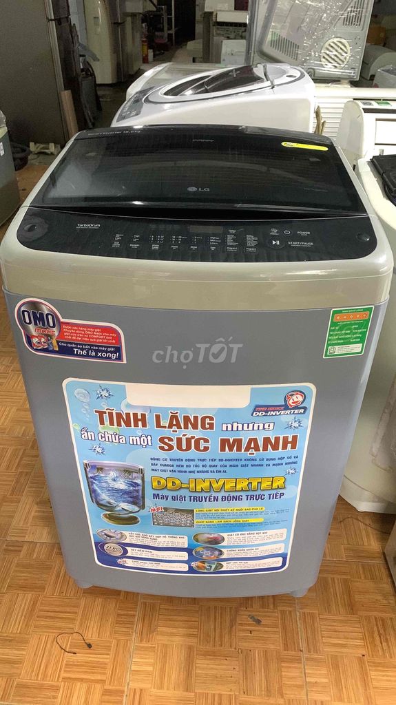 máy LG inverter 15,5kg. còn đẹp, rin bảo hành 6 th