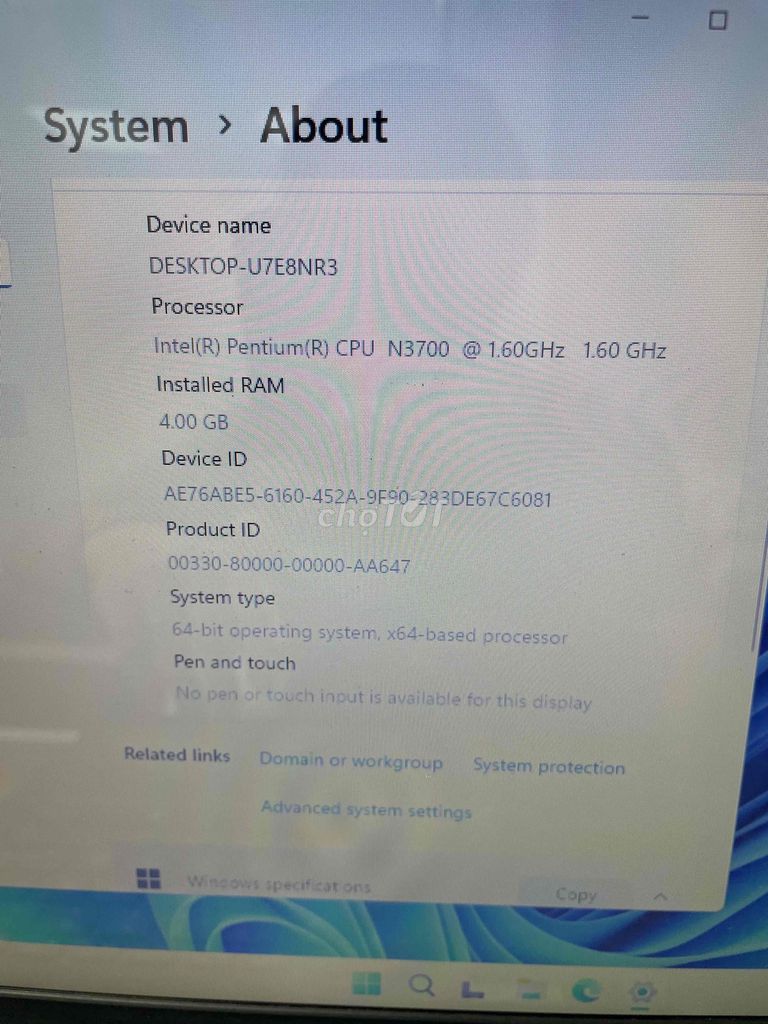Dell Inspiron 15 N3700 15.5 inch 4GB/500GB. Mua bán Laptop tại Quận Tân Bình Tp Hồ Chí Minh được đăng bởi Minh hình 1