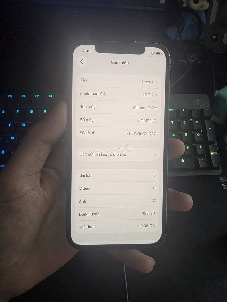Apple iPhone 12 Pro 128GB Đã thay pin. Mua bán Điện thoại tại Quận Cầu Giấy Hà Nội được đăng bởi Hội Đồ Điện Tử hình 1