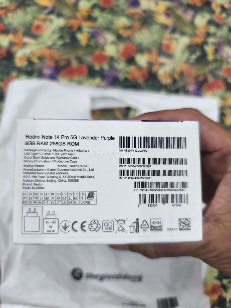 Xiaomi Redmi Note 14 Pro 5G 256GB Tím 98%. Mua bán Điện thoại tại Thành phố Mỹ Tho Tiền Giang được đăng bởi LongCa1092 hình 1