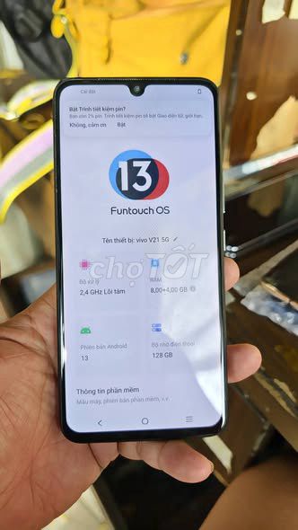 Vivo V21 5G 128GB Xanh Android 13. Mua bán Điện thoại tại Quận 1 Tp Hồ Chí Minh được đăng bởi Hội Đồ Điện Tử hình 1