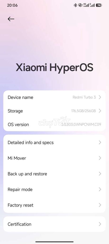 Xiaomi Redmi Turbo 3 256GB Đã sử dụng. Mua bán Điện thoại tại Huyện Cần Đước Long An được đăng bởi tubo hình 1