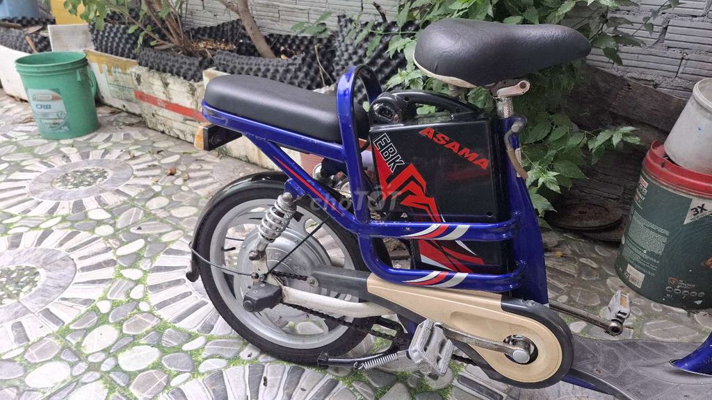 Xe đạp điện Asama Xanh Trắng Đã sử dụng. Mua bán Xe điện tại Thành phố Mỹ Tho Tiền Giang được đăng bởi mua bán đồ thanh lý hình 4