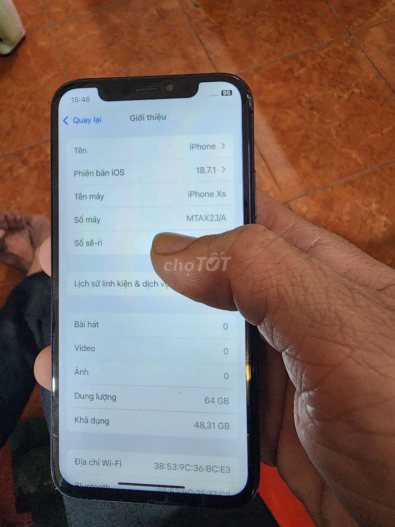 Apple iPhone Xs 64GB Đen Đã dùng. Mua bán Điện thoại tại Quận Bình Thạnh Tp Hồ Chí Minh được đăng bởi tùng  hình 1