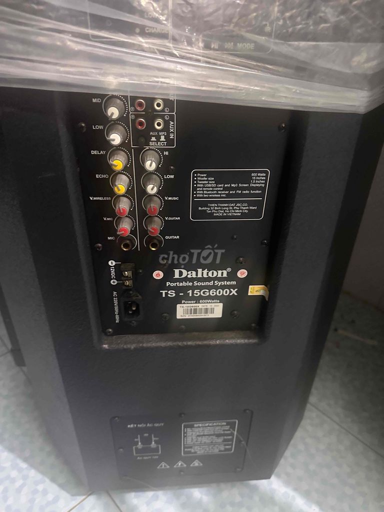 Loa di động Dalton TS-15G600X Đen 600W. Mua bán Tivi, Âm thanh tại Huyện Đất Đỏ Bà Rịa - Vũng Tàu được đăng bởi Phan Thanh Phong hình 1