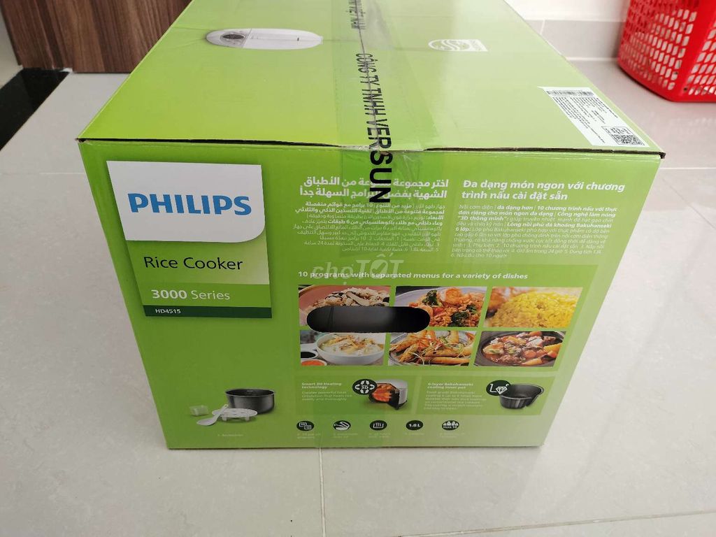 Nồi Cơm Điện Tử PhilipsHD4515/551.8LTrắngMới 100%