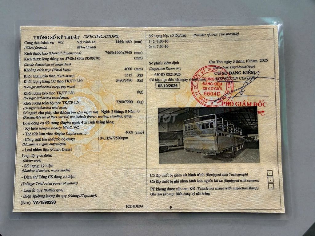 HINO 3.49 Tấn Thùng Mui Bạt Dài 5m7 Đời 2021 ĐẸP. Mua bán Xe tải, xe ben tại undefined undefined được đăng bởi XE TẢI LƯỚT MIỀN NAM  hình 8