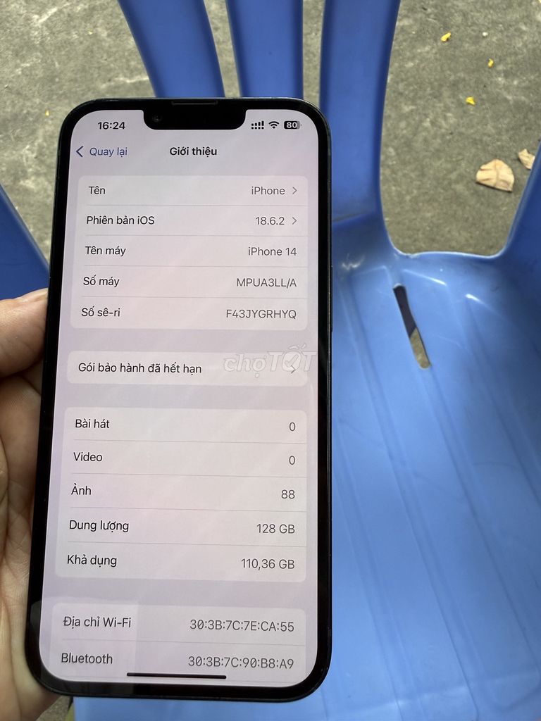 iPhone 14 128G new 98% màn zin pin zin theo máy/gl. Mua bán Điện thoại tại Quận Tân Phú Tp Hồ Chí Minh được đăng bởi Johntran hình 1