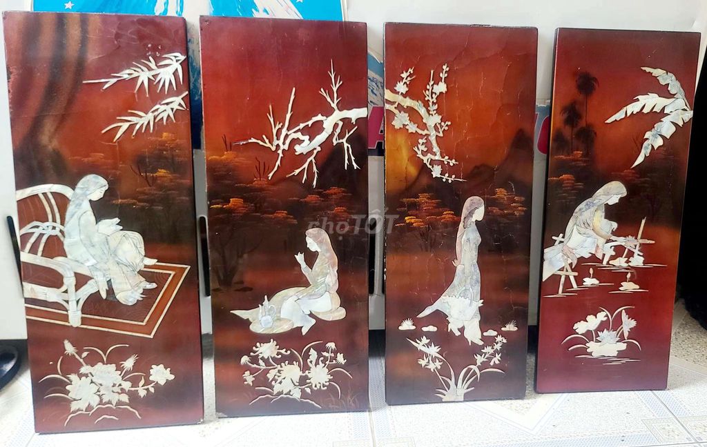 Tranh sơn mài Thiếu nữ áo dài 20x50cm. Mua bán Đồ sưu tầm, đồ cổ tại Quận Bình Thạnh Tp Hồ Chí Minh được đăng bởi Hữu Lộc hình 1