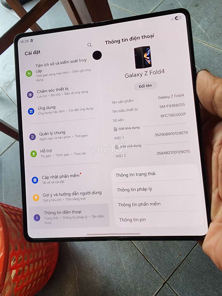 Samsung Galaxy Z Fold4 12GB/512GB Đen. Mua bán Điện thoại tại Quận Bình Thạnh Tp Hồ Chí Minh được đăng bởi tùng  hình 1