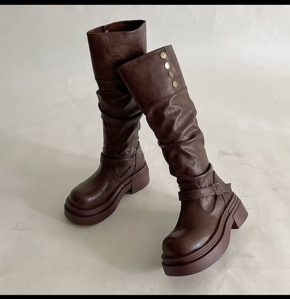 Giày boot nữ da size 38 Nâu. Mua bán Giày dép tại Quận Cái Răng Cần Thơ được đăng bởi Dưa Lưới hình 1
