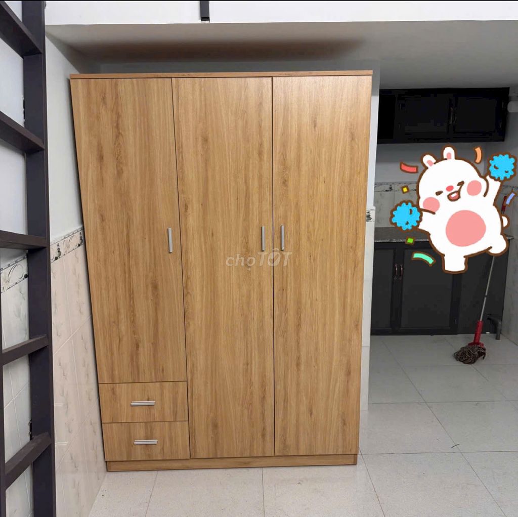 Tủ quần áo gỗ 1m2x2m. Mua bán Tủ, kệ gia đình tại Quận Bình Thạnh Tp Hồ Chí Minh được đăng bởi Thanh lý Phú Cường hình 1
