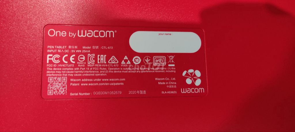 Bảng vẽ điện tử One by Wacom CTL-472