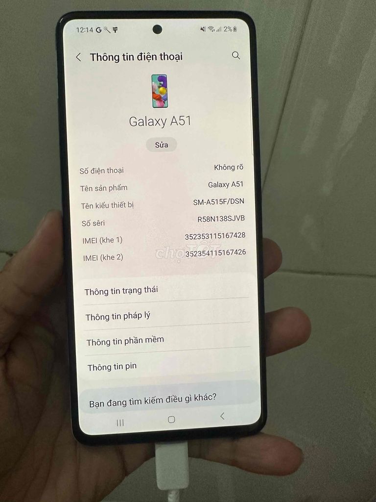 Samsung Galaxy A51 128GB zinnnn. Mua bán Điện thoại tại Thành phố Bến Tre Bến Tre được đăng bởi Máy tính Chí Lãm hình 1