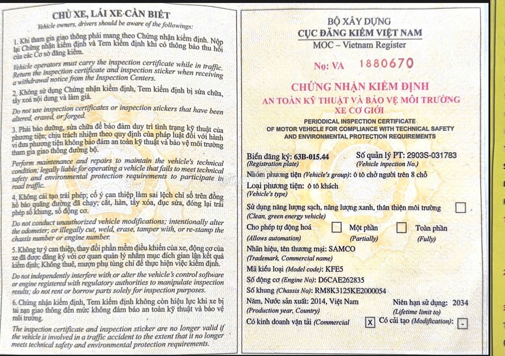 BÁN XE 47 CHỖ. Mua bán Ô tô tại Thành phố Mỹ Tho Tiền Giang được đăng bởi Nguyễn Minh Thanh hình 19