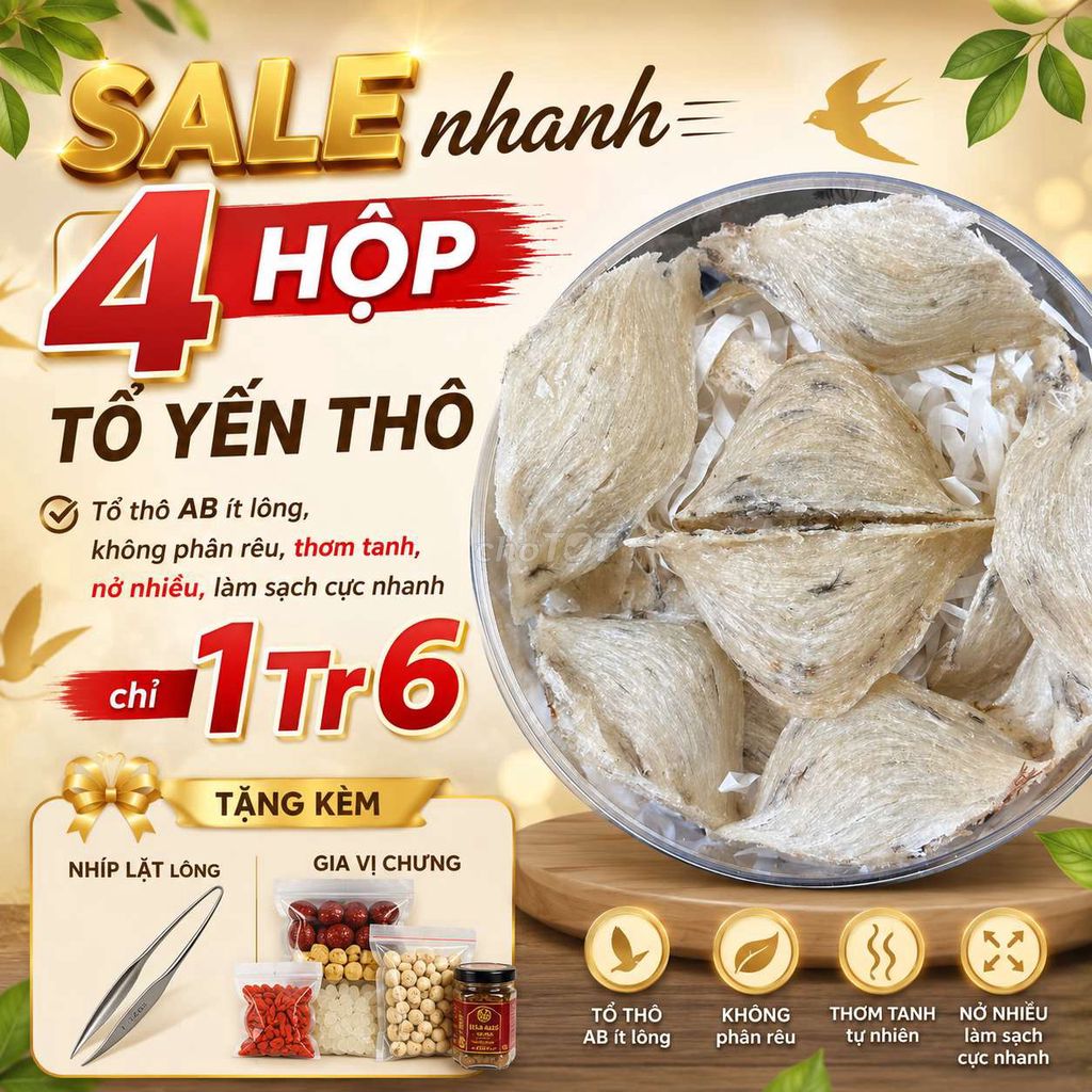 Tổ yến thô AB ít lông thơm tanh tự nhiên. Mua bán Đồ ăn, thực phẩm và các loại khác tại Huyện Bình Chánh Tp Hồ Chí Minh được đăng bởi HỒNG ÂN YẾN hình 1