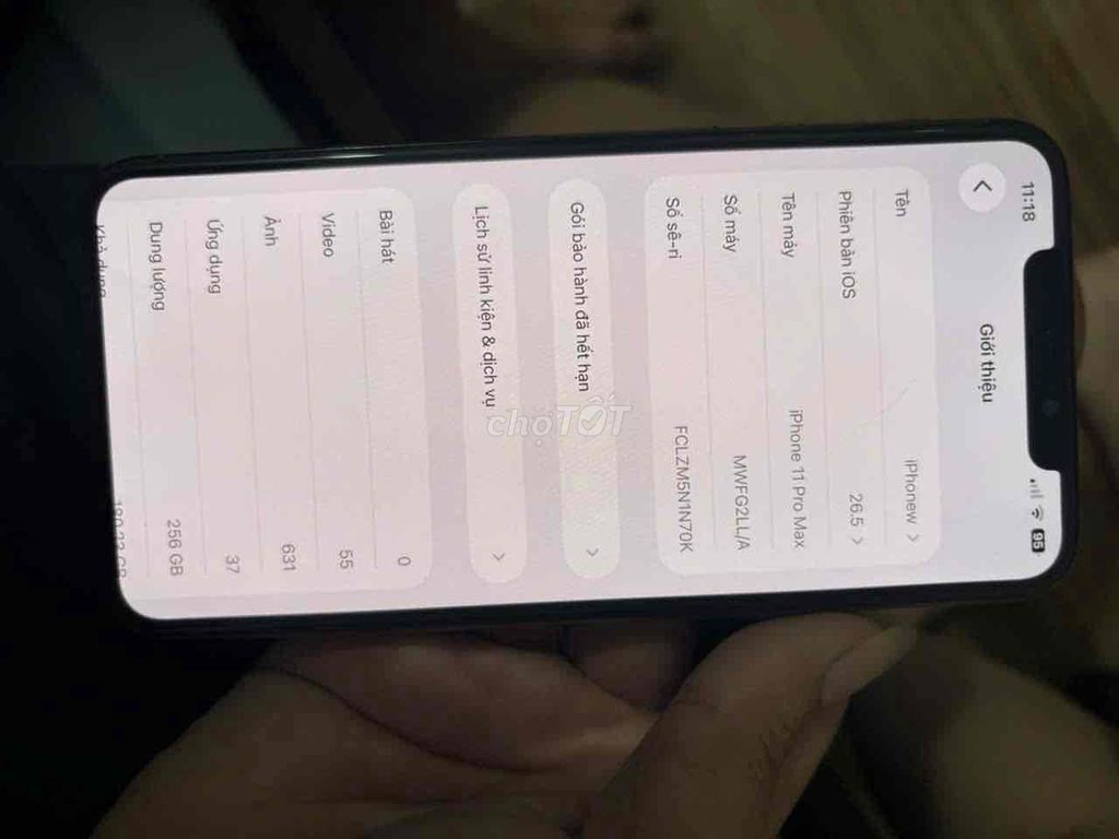 Apple iPhone 11 Pro Max 256GB. Mua bán Điện thoại tại Huyện Thanh Trì Hà Nội được đăng bởi Kzwt hình 1