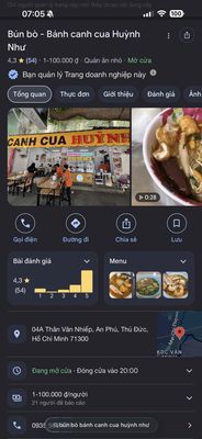 BÚN BÒ BÁNH CANH CUA HUỲNH NHƯ logo