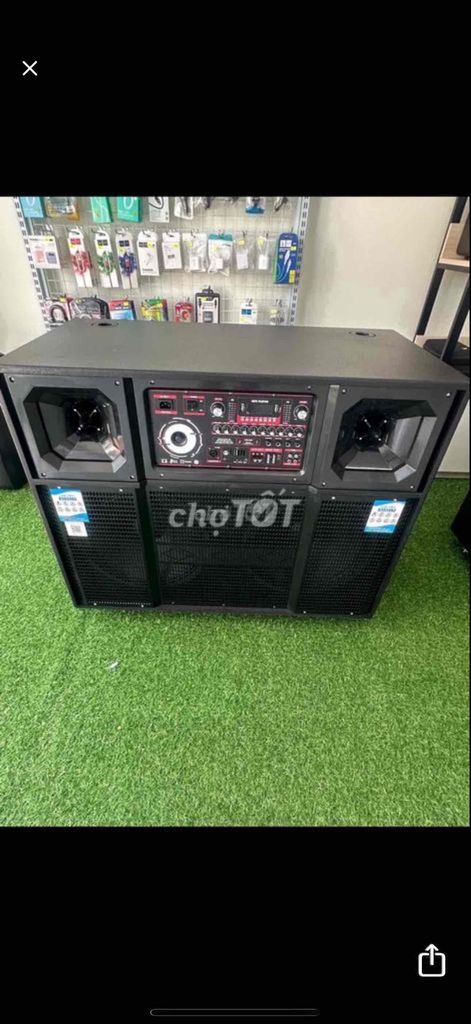 Loa karaoke di động công suất khủng 1500W bass đôi