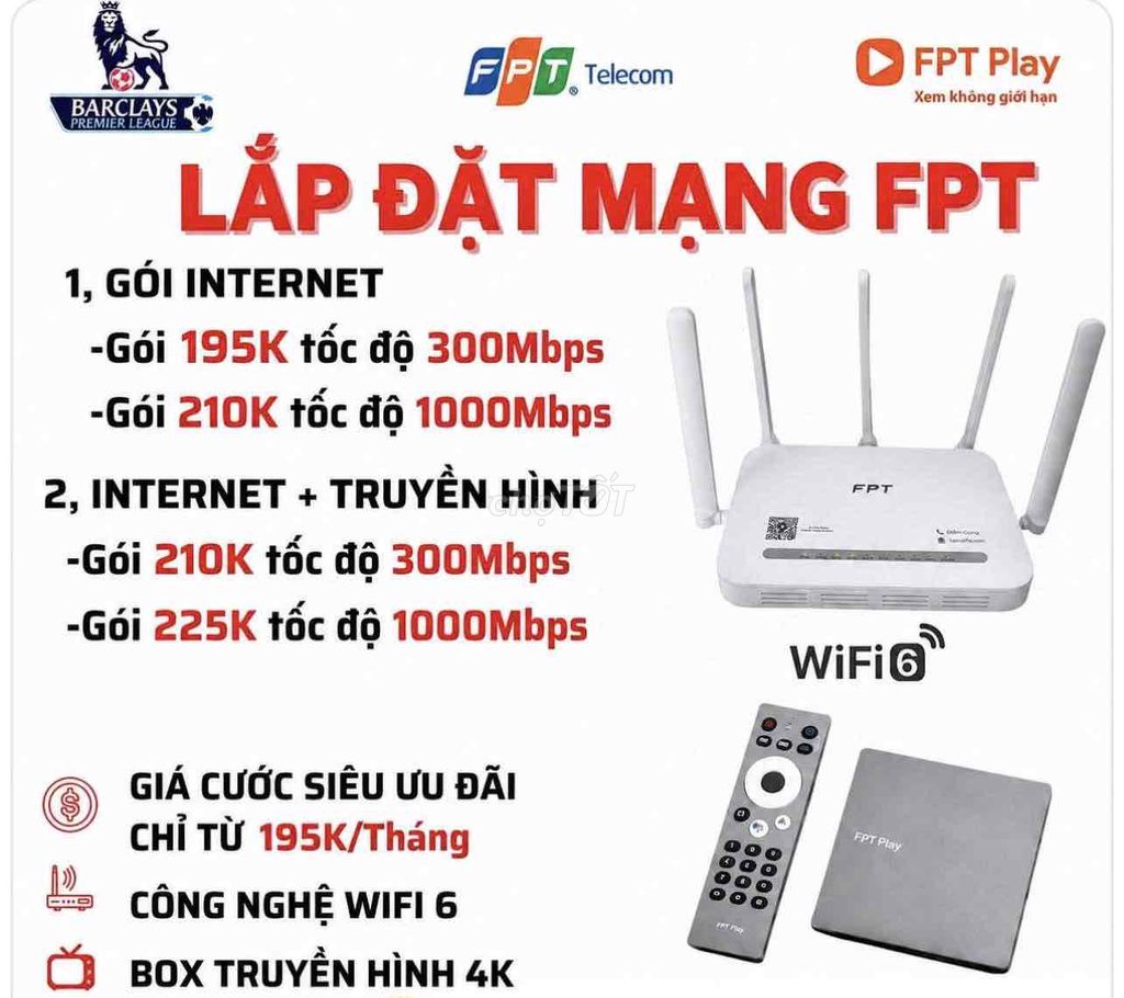 FPT Telecom Lắp đặt Wifi 6 Gia đình. Dịch vụ tại Thành phố Thuận An Bình Dương được đăng bởi Nguyễn Văn Dương hình 1