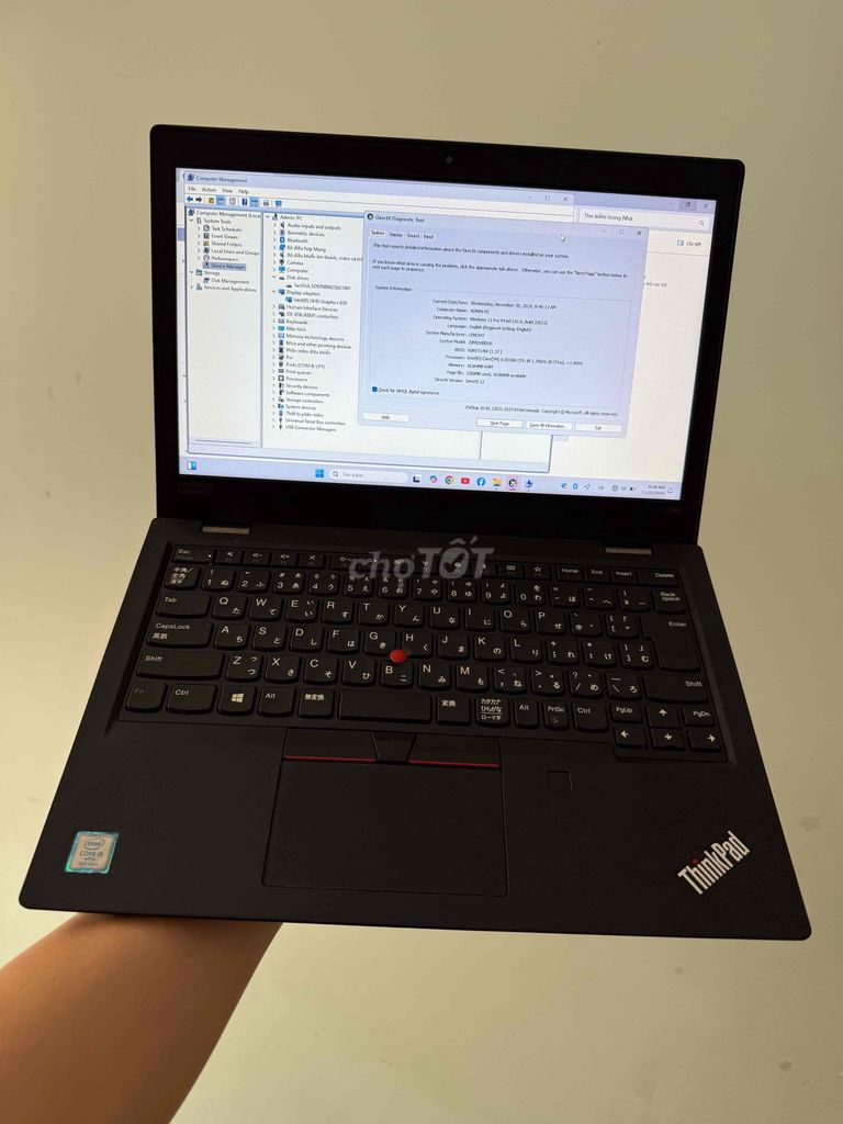 Lenovo ThinkPad i5 Thế hệ 8, Ram16 SSD/256. Đẹp