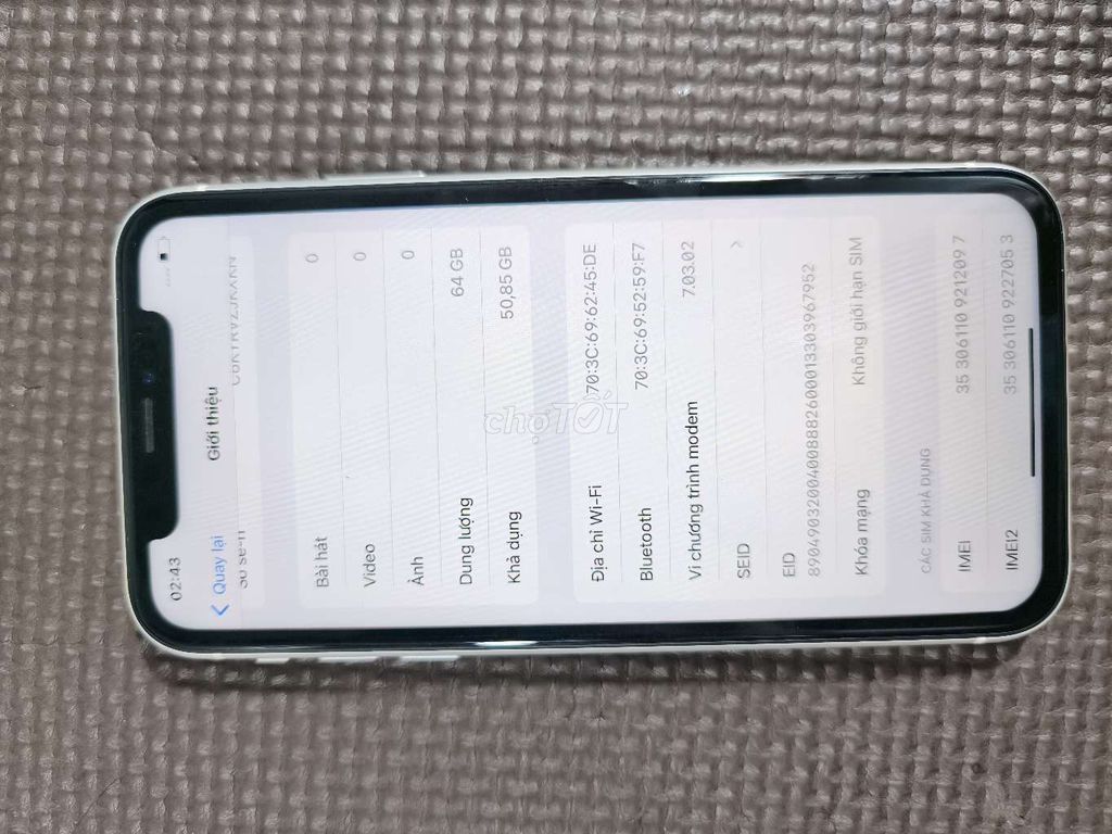 Apple iPhone XR 64GB Trắng full chức năng. Mua bán Điện thoại tại Thành phố Đà Lạt Lâm Đồng được đăng bởi phong hình 1