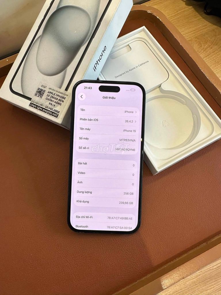 Apple iPhone 15 256GB Đen 97%. Mua bán Điện thoại tại Quận Tân Bình Tp Hồ Chí Minh được đăng bởi Hội Đồ Điện Tử hình 1