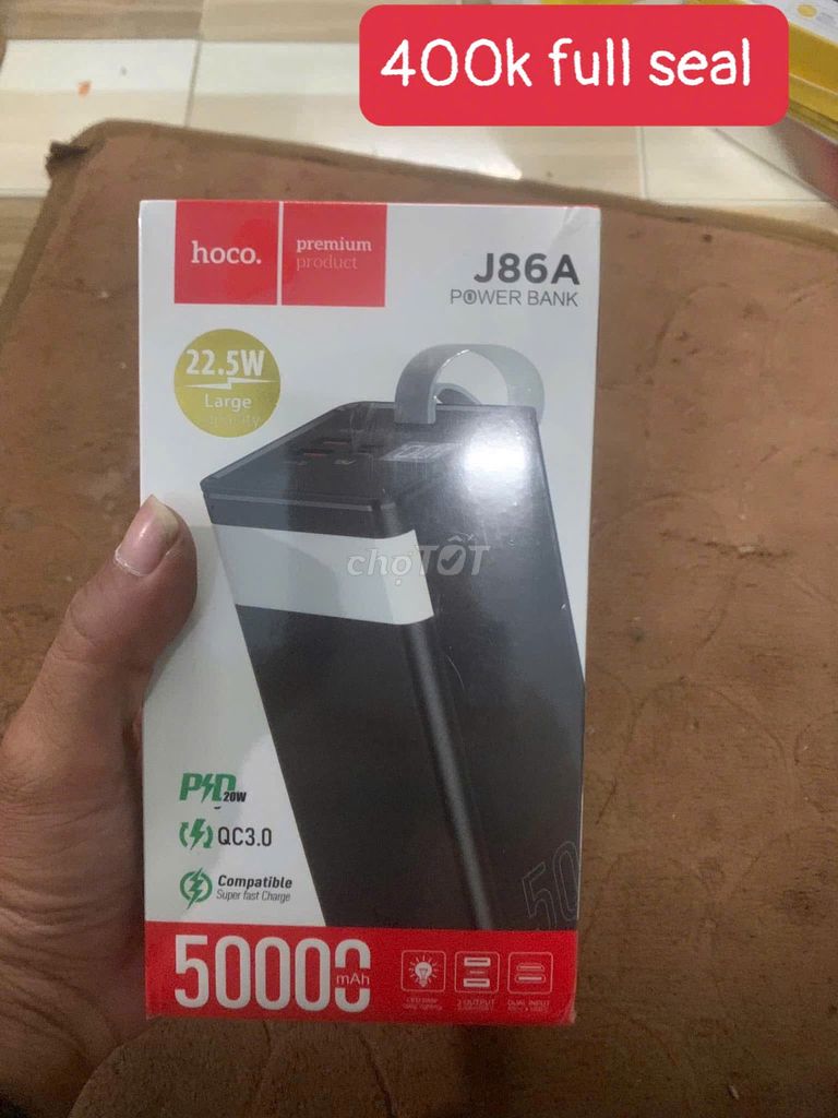 Sạc dự phòng Hoco J86A 50000 mAh. Mua bán Phụ kiện (Màn hình, Chuột...) tại Huyện Long Phú Sóc Trăng được đăng bởi Store Hời Ghê hình 1
