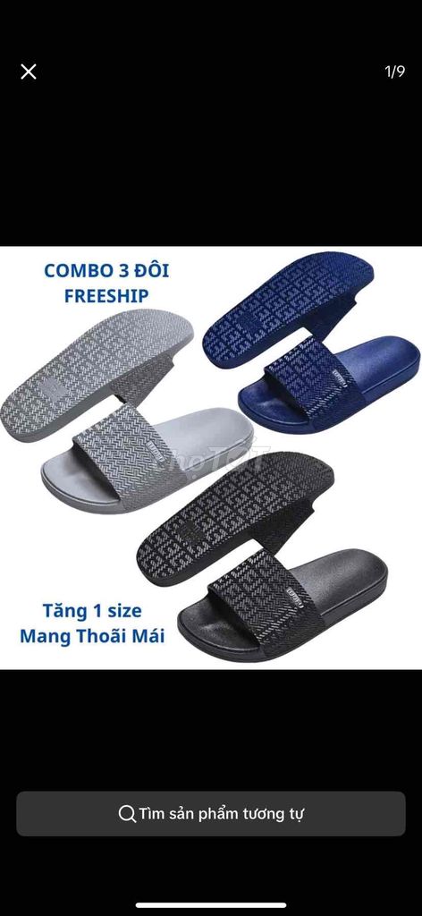 Combo 3 đôi Dép đúc nam Luofu dép quai ngang unise. Mua bán Giày dép tại Huyện Thuỷ Nguyên Hải Phòng được đăng bởi taphoaxinh hình 1