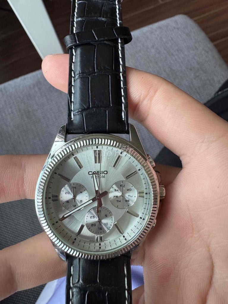 Đồng hồ Casio Nam Dây da Bạc. Mua bán Đồng hồ tại Thành phố Vinh Nghệ An được đăng bởi Sơn Võ hình 1